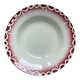 Antique hollow plate Digoin Sarreguemines Art Deco decoration in burgundy