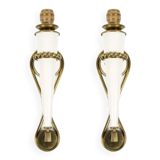 Lacquered metal and bronze appliques attributed to Gilbert Poillerat
