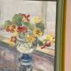 Swedish Oil on Panel "Flower Vase" by Sven Oswaldsson 47, Signed, Framed 44×49cm