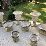 Ensemble de 12 vases Médicis vintage en pierre reconstituée