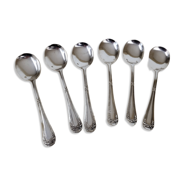 6 cuillères en métal argenté