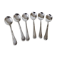 6 silver-plated metal spoons