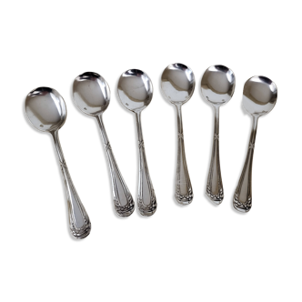 6 silver-plated metal spoons
