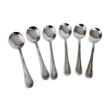 6 silver-plated metal spoons
