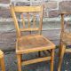 lot 4 Chaises bistrot dépareillé bois courbé