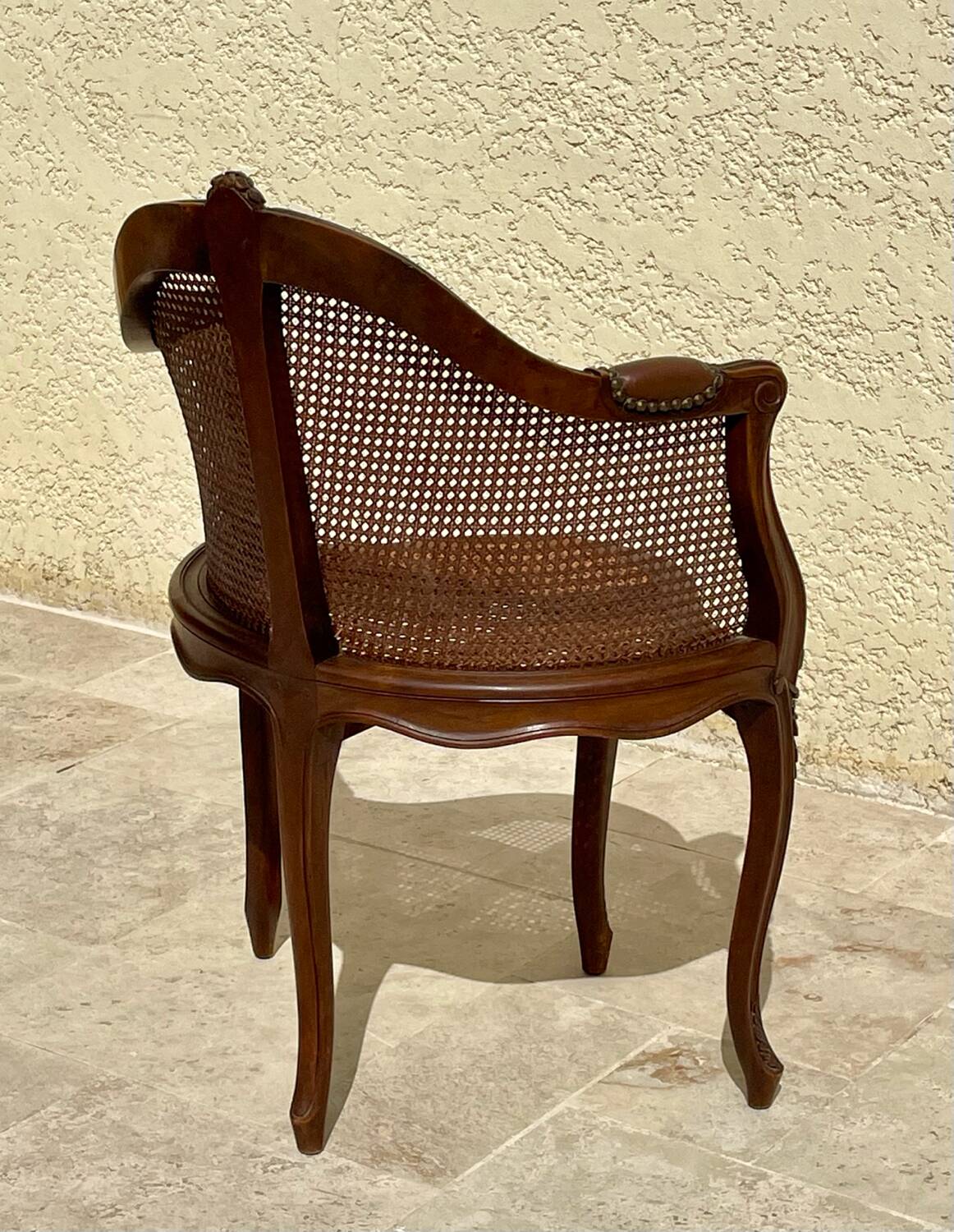 Louis XV Style Walnut Office Chair