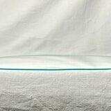 Old oval gilded wooden frame with domed glass