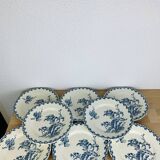 8 assiettes anciennes modèle Chardons par Gien