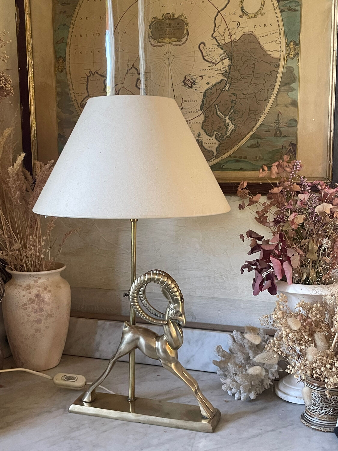 Art Deco Brass Lamp