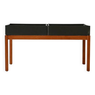 Vintage Scandinavian teak planter from the 1960s
