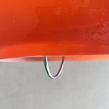 Suspension extensible en opaline et chrome, années 70