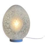 Large vintage glass egg table lamp - Domec
