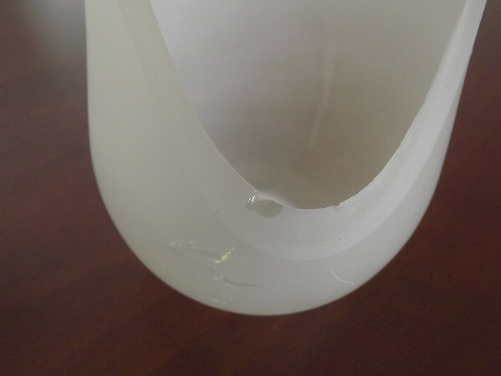 French vintage 6 arm brown & silver toleware chandelier opaque glass shades 3861