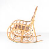 Chaise à bascule en rotin