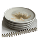 Ensemble de 4 assiettes en céramique vintage par Sarreguemines années 1970 florales