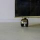 Seventies design bar cabinet by Harvey Guzzini for Stilglass Donati