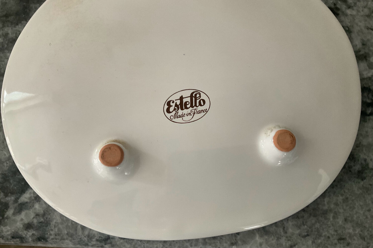 Vintage Estello-France ceramic enamelled catchall