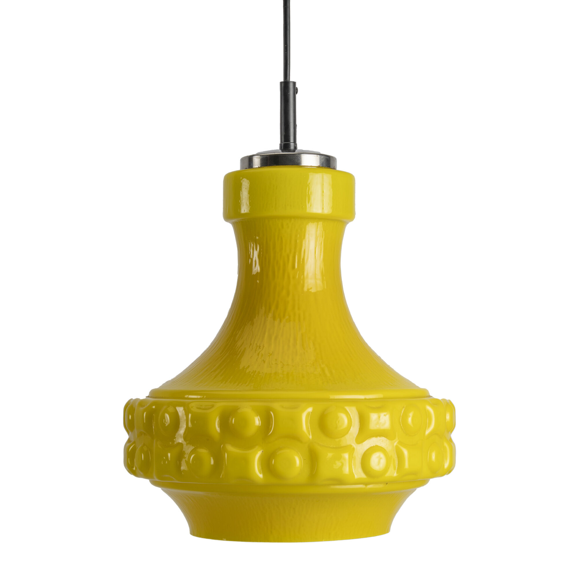 Suspension Peil et Putzler space age 'waffeled' jaune