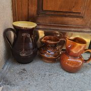 Trio de pichets en céramique émaillée vintage