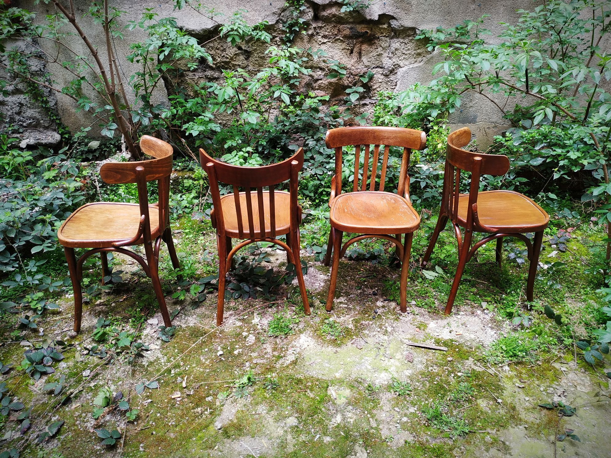 Series of four bistro chairs