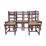 Set of 6 canned chairs