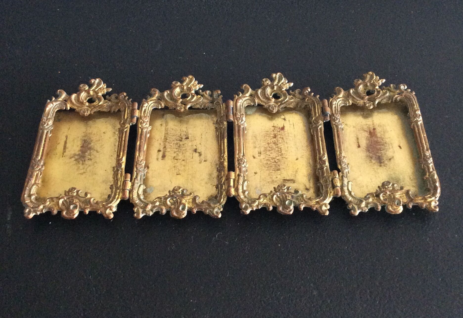 Old brass photo frame