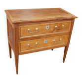 small Louis XVI period walnut chest of drawers from the 18th century