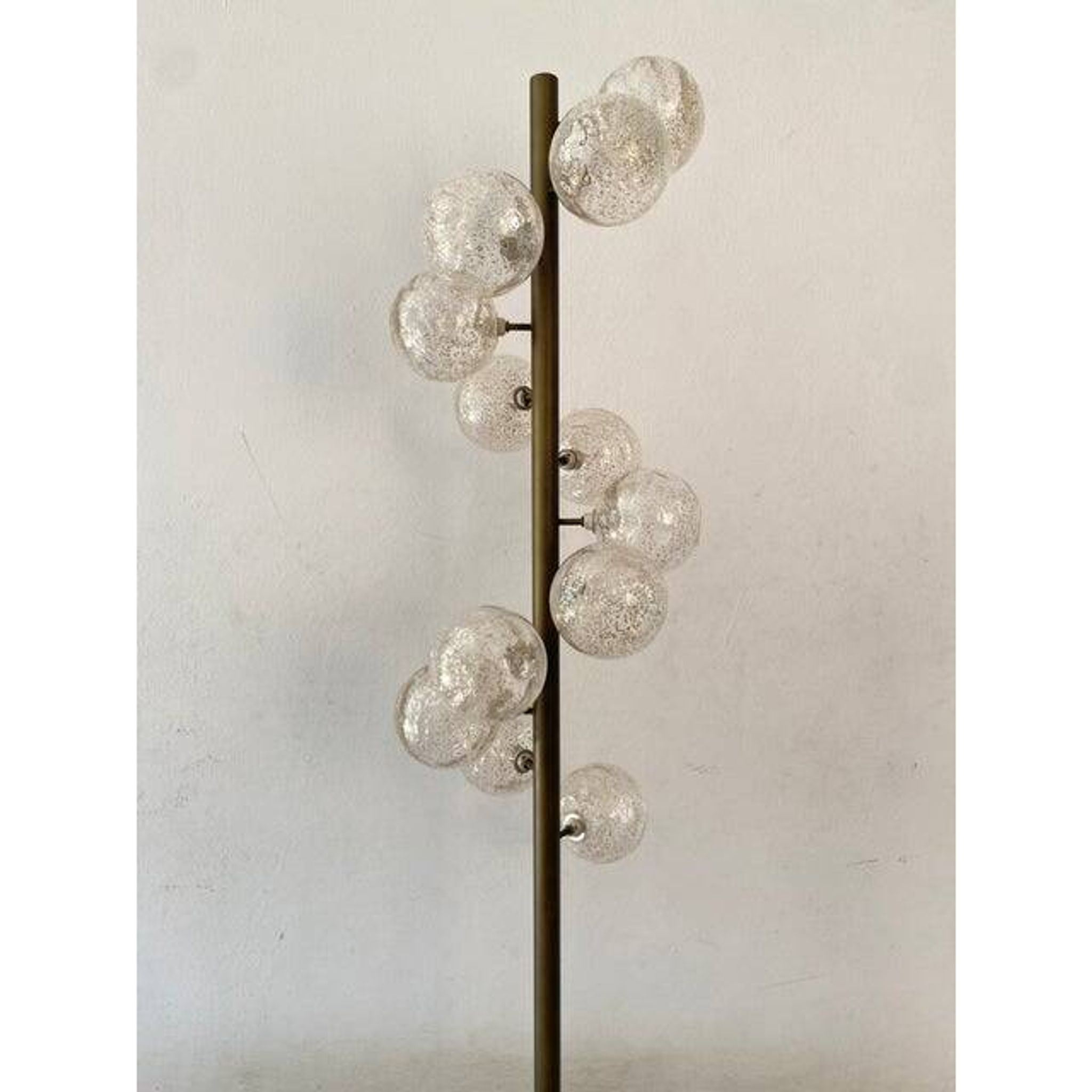 Contemporary Spheres With Gold Murano Glass Burnished Floor Lamp