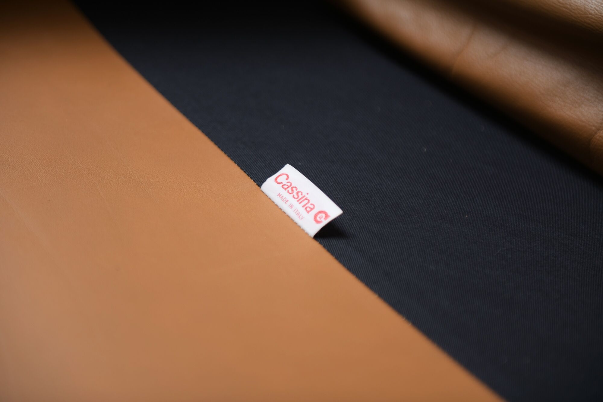 Portovenere sofa in original leather by Vico Magistretti for Cassina