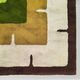 1970s gorgeous geometric space age rug in wool. Made in Italy