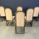 Vintage brass dining chairs by Belgochrom, 1970s