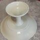 Beige/white porcelain compote from Royal Eelag with a rose pattern.