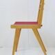 Set of 4 chairs Bistro zazu red vintage oak French mid-century modern chairs