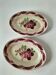 Pair of Gien dishes model Barbizon, hand-painted floral decoration, 1930s-40s.