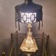 1900 bronze and brass art nouveau lamp, inspired by Napoleon 3, 35x18