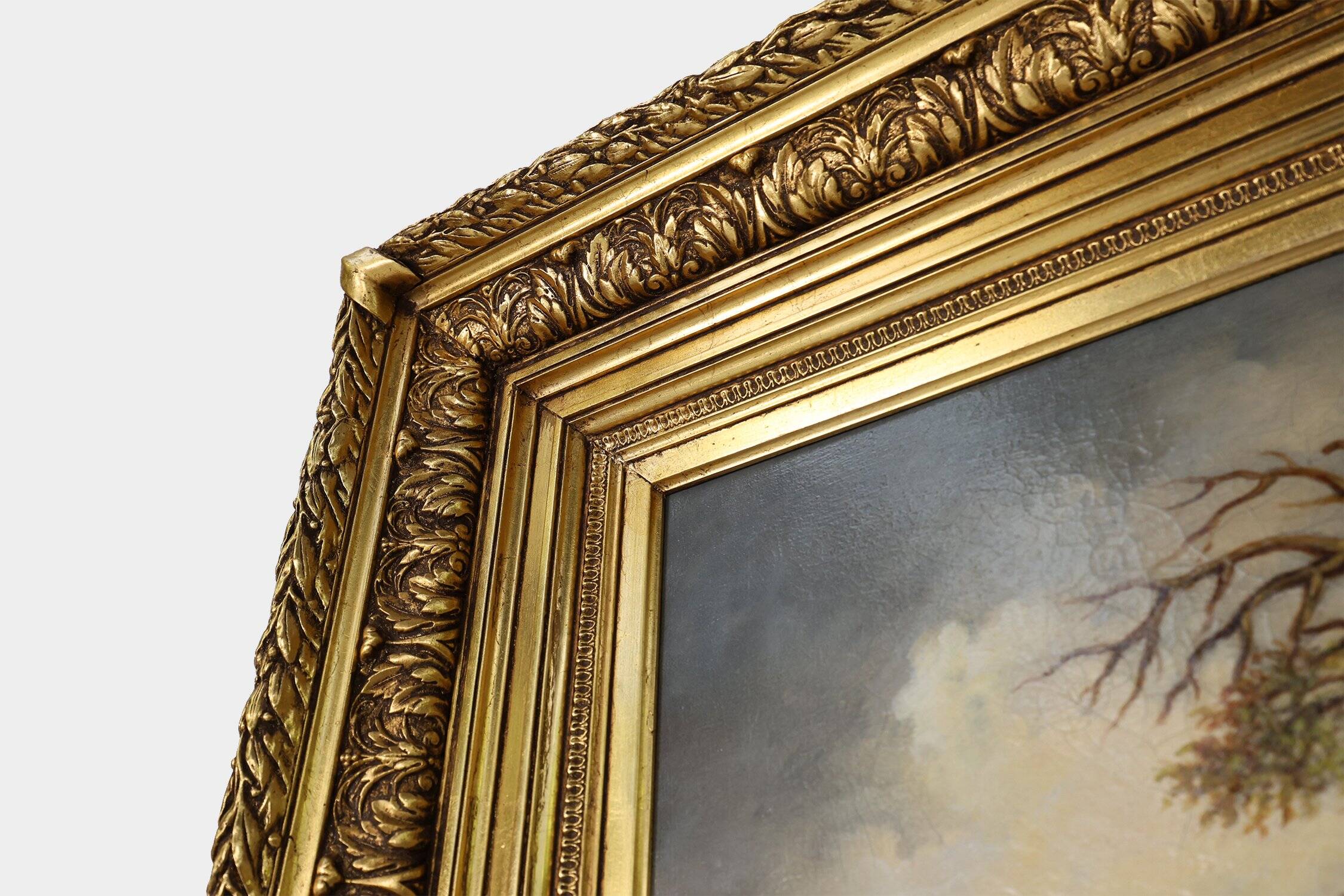 Belgian Artist, Large Baroque Scene, 1900, Oil on Canvas, Framed