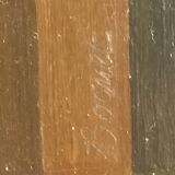 Oil on panel, Jean Boquet "Geometric Abstraction", c. 1945