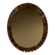 Mid-Century Danish Teak and Rosewood oval Mirror, 1960s