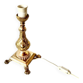 Ancien pied de lampe en laiton doré