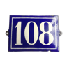 Plaque émaillé ancienne numéro 108