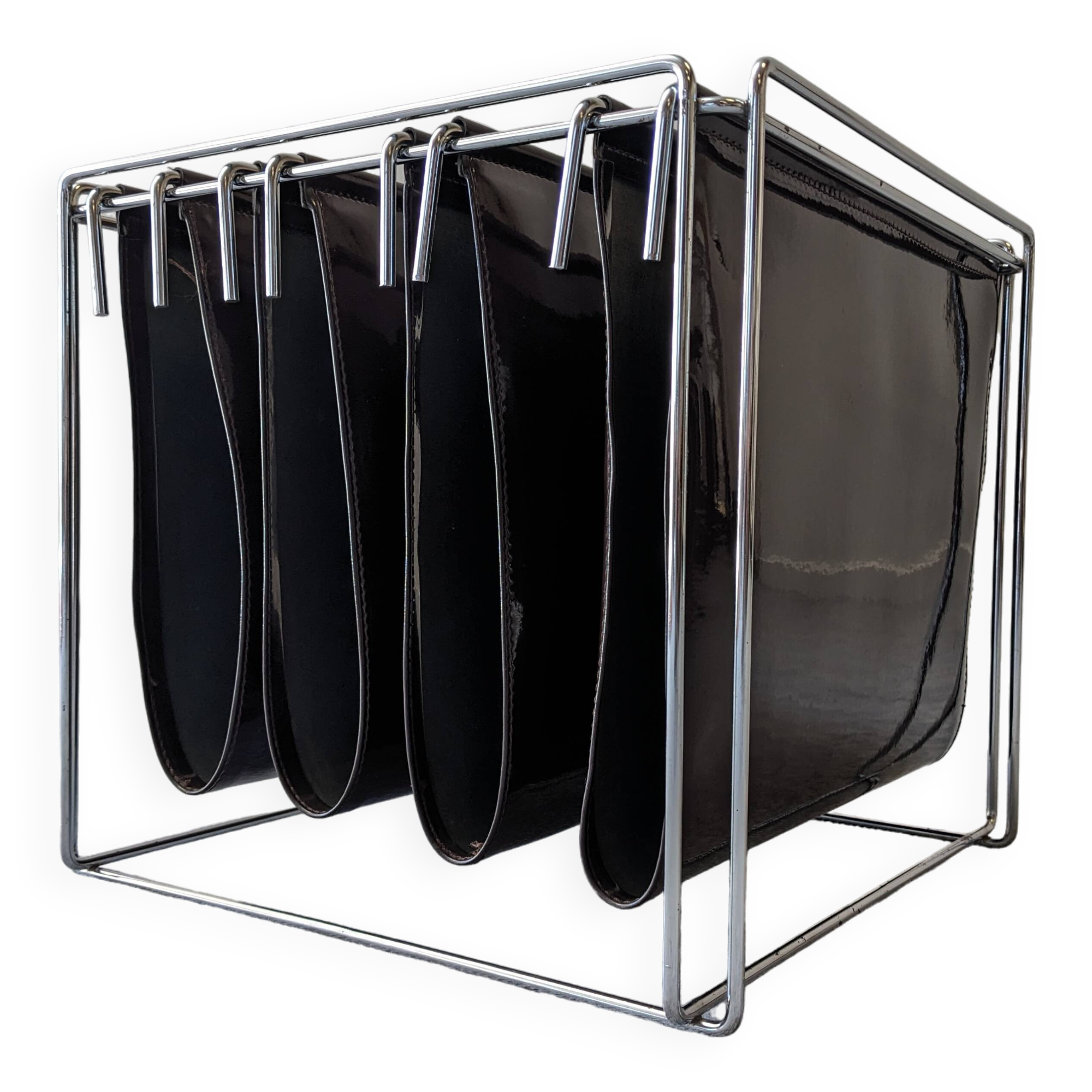 Magazine rack from the 70s/80s by Gérard Rignault for Group SA
