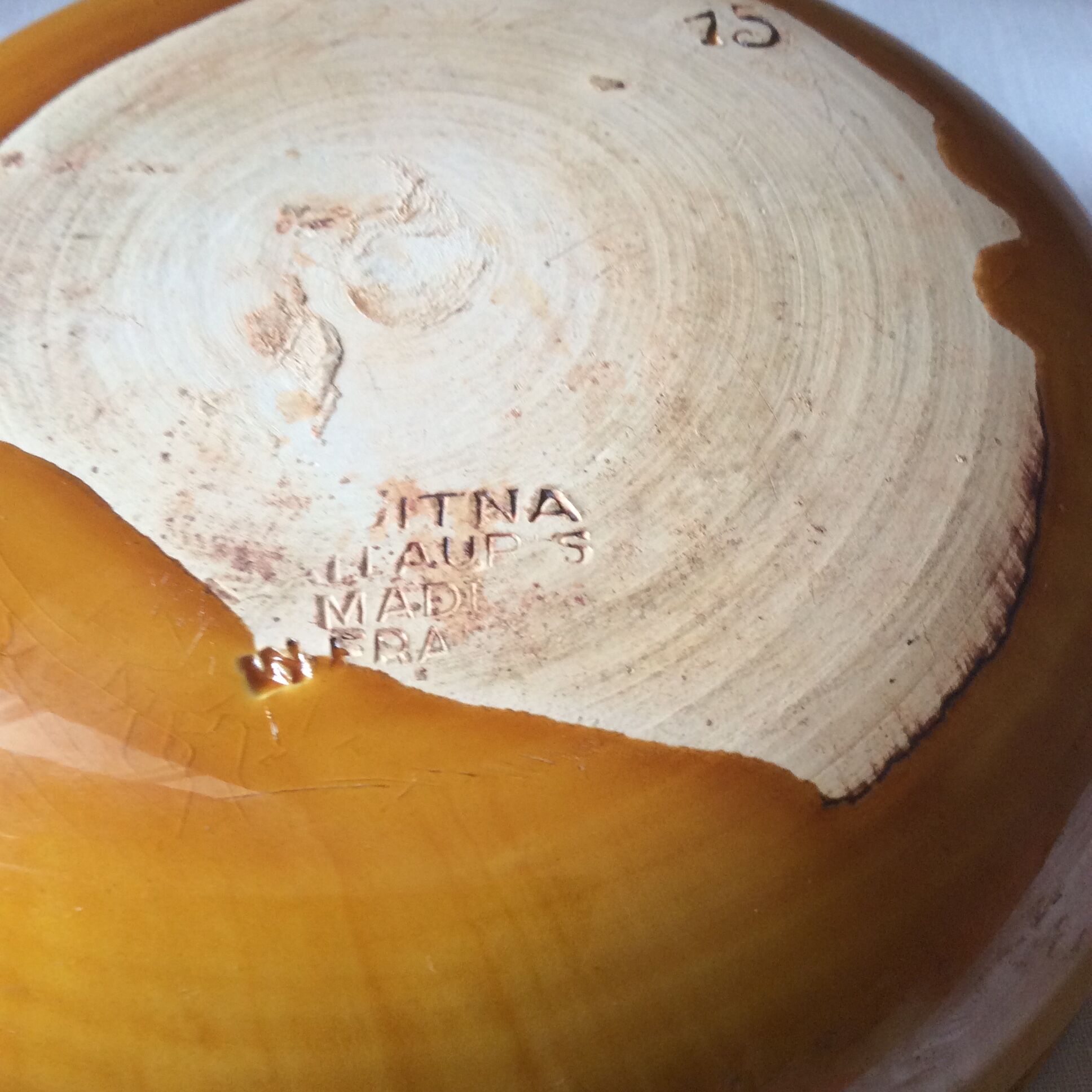 Duo of Vallauris ceramic trays.