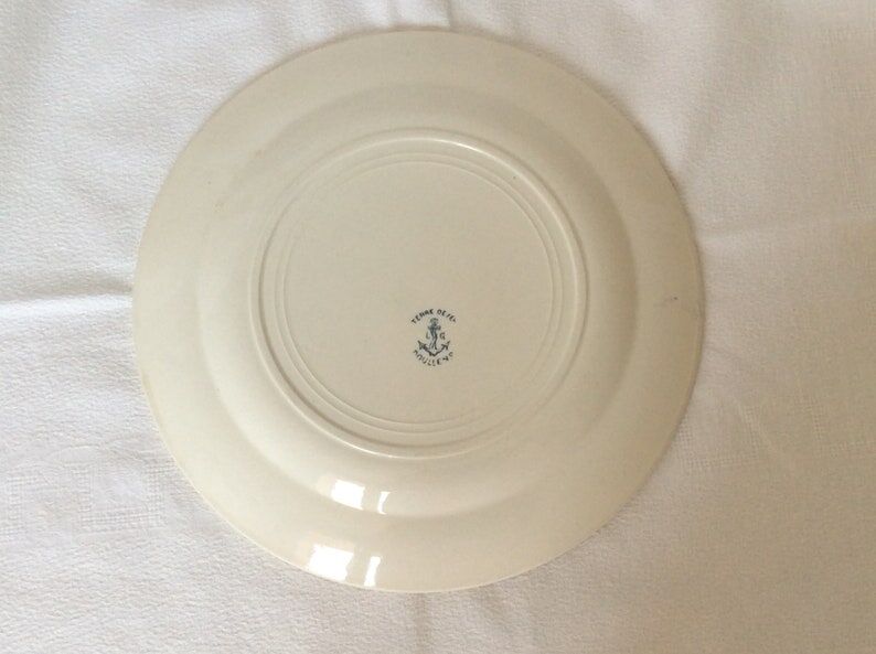 Round dish Terre de Fer navy blue L G model Doullens