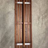 Danish slatted bench in teak and metal 1970