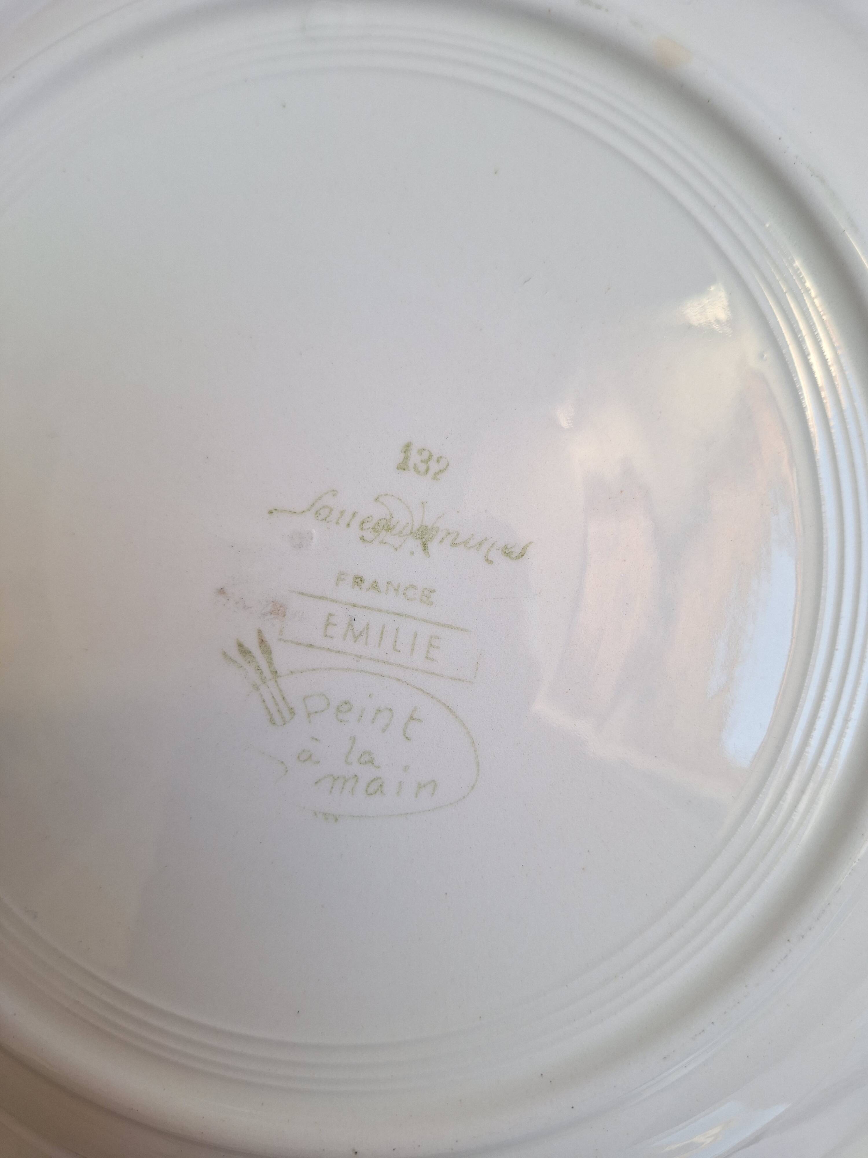 Deep plates / flower salad plates Sarreguemines