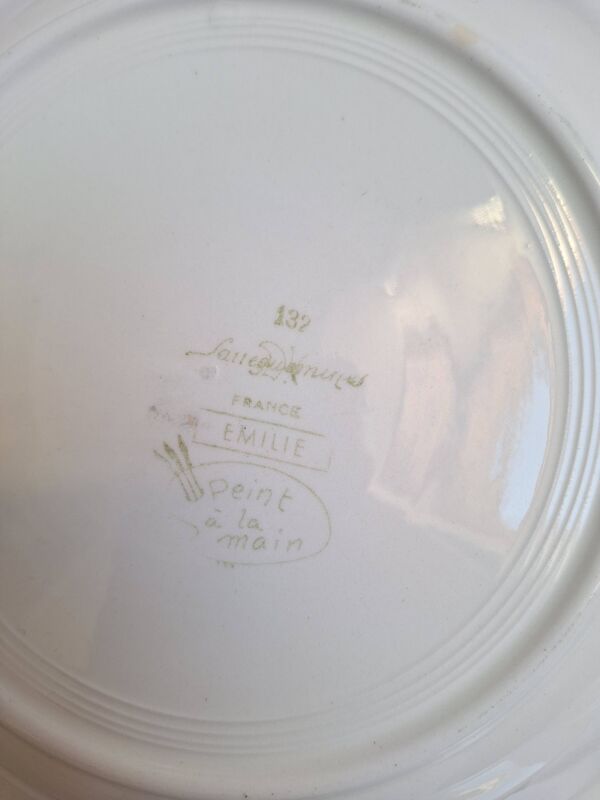 Assiettes creuses / assiettes à salades à fleurs Sarreguemines