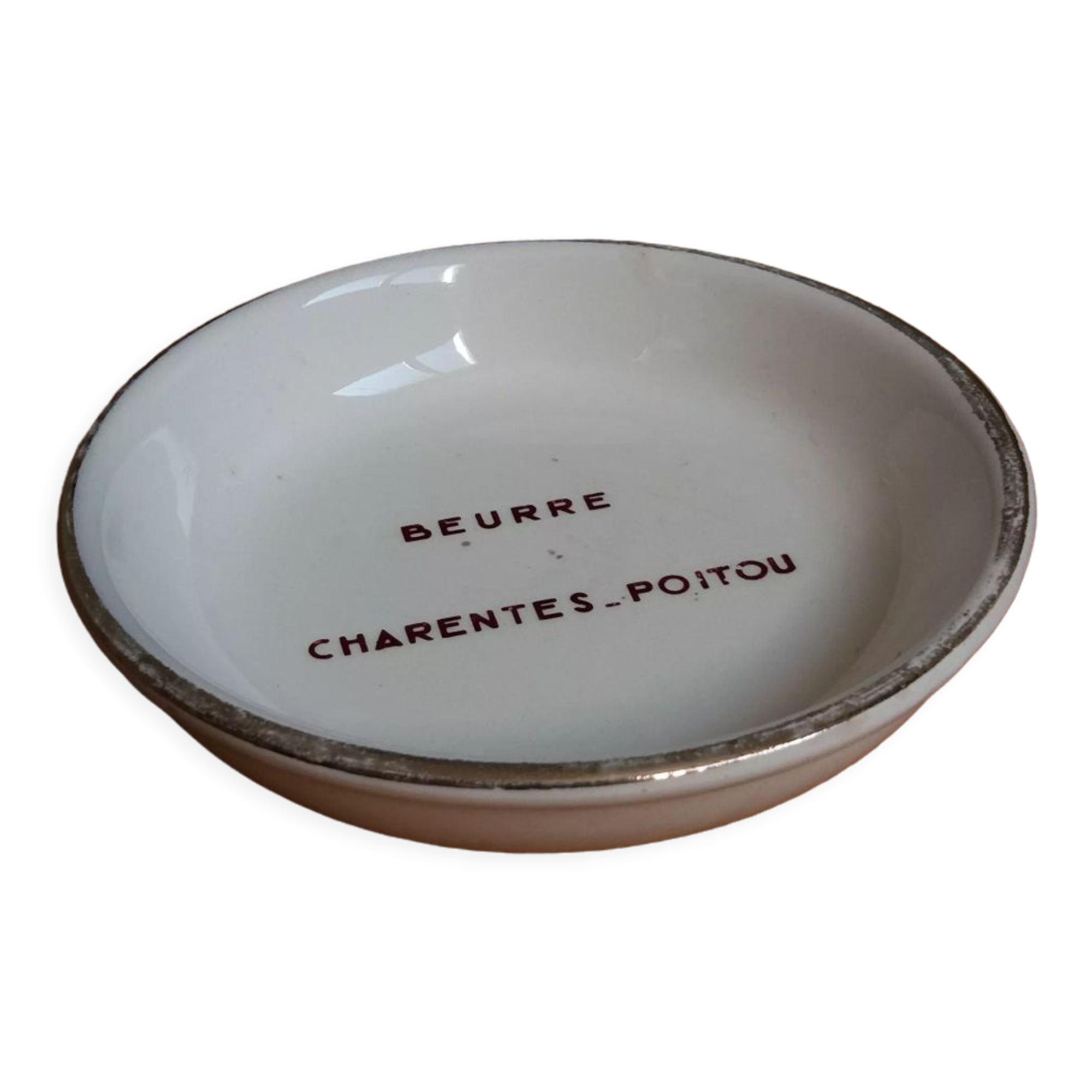 Coupelle publicitaire Beurre Charentes Poitou par Digoin Sarreguemines