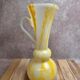 Large yellow and white blown glass pitcher from Italy – 1960s/70s