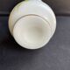 Vase Napoleon III in white opaline with floral decoration with gilding