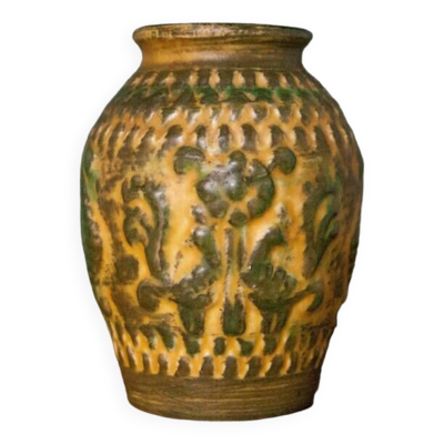Vase West Germany 958-14 , vase céramique Paon, collection, bodo Mans, Bay Keramik